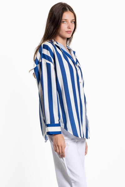 STRIPED LINEN BLEND SHIRT