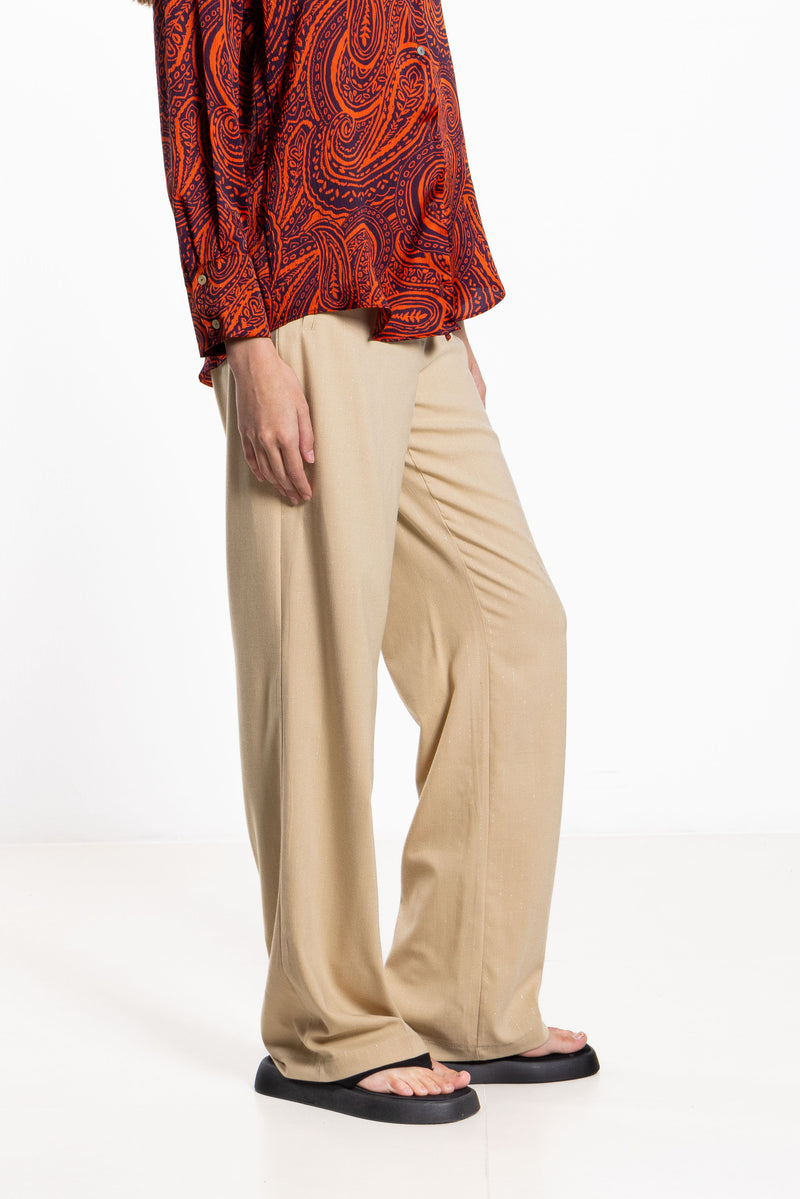 STRIPED TROUSERS WITH ELASTIC WAISTBAND