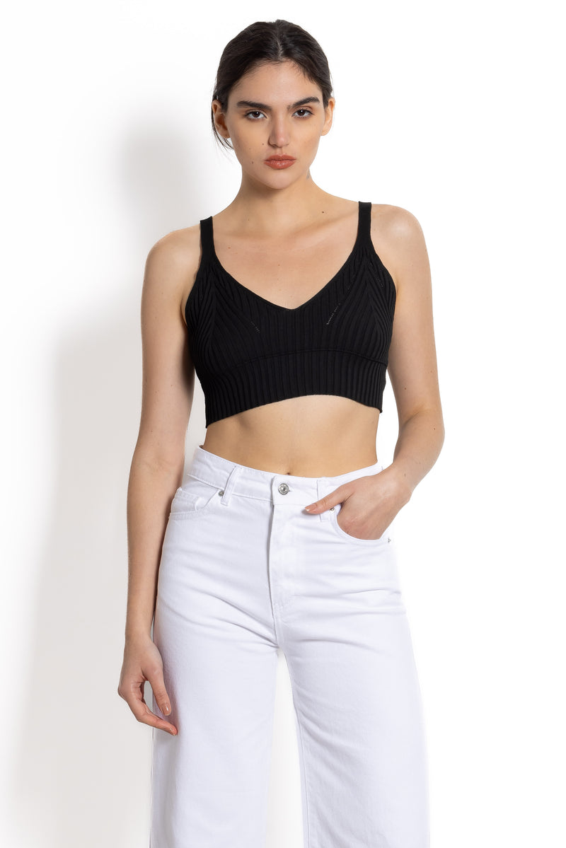 KNITTED CROP TOP