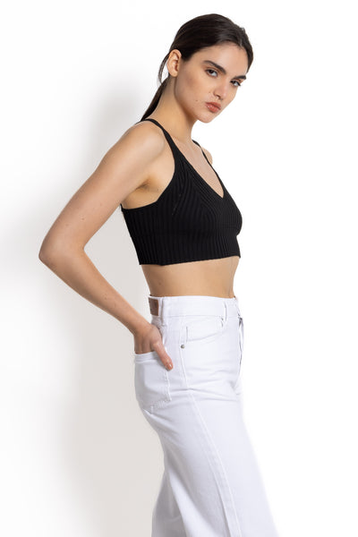 KNITTED CROP TOP