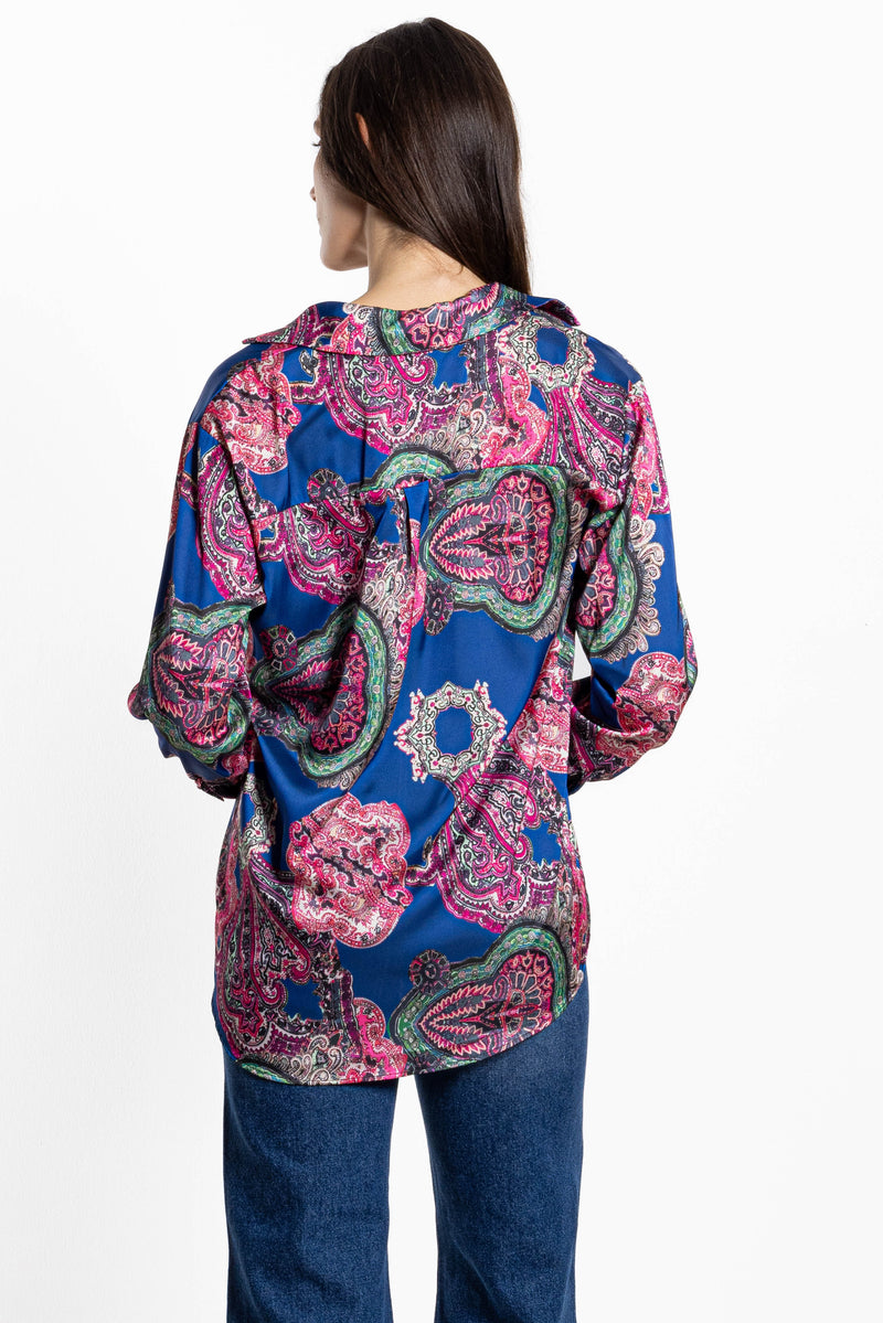 PRINTED SATIN SHIRT