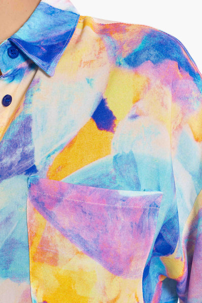 TIE-DYE LIGHTWEIGHT CROP SHIRT