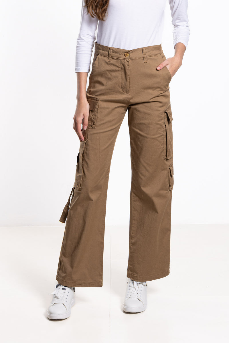 WIDE-LEG CARGO TROUSERS