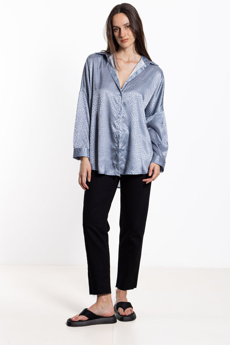 TEXTURED SATIN SHIRT