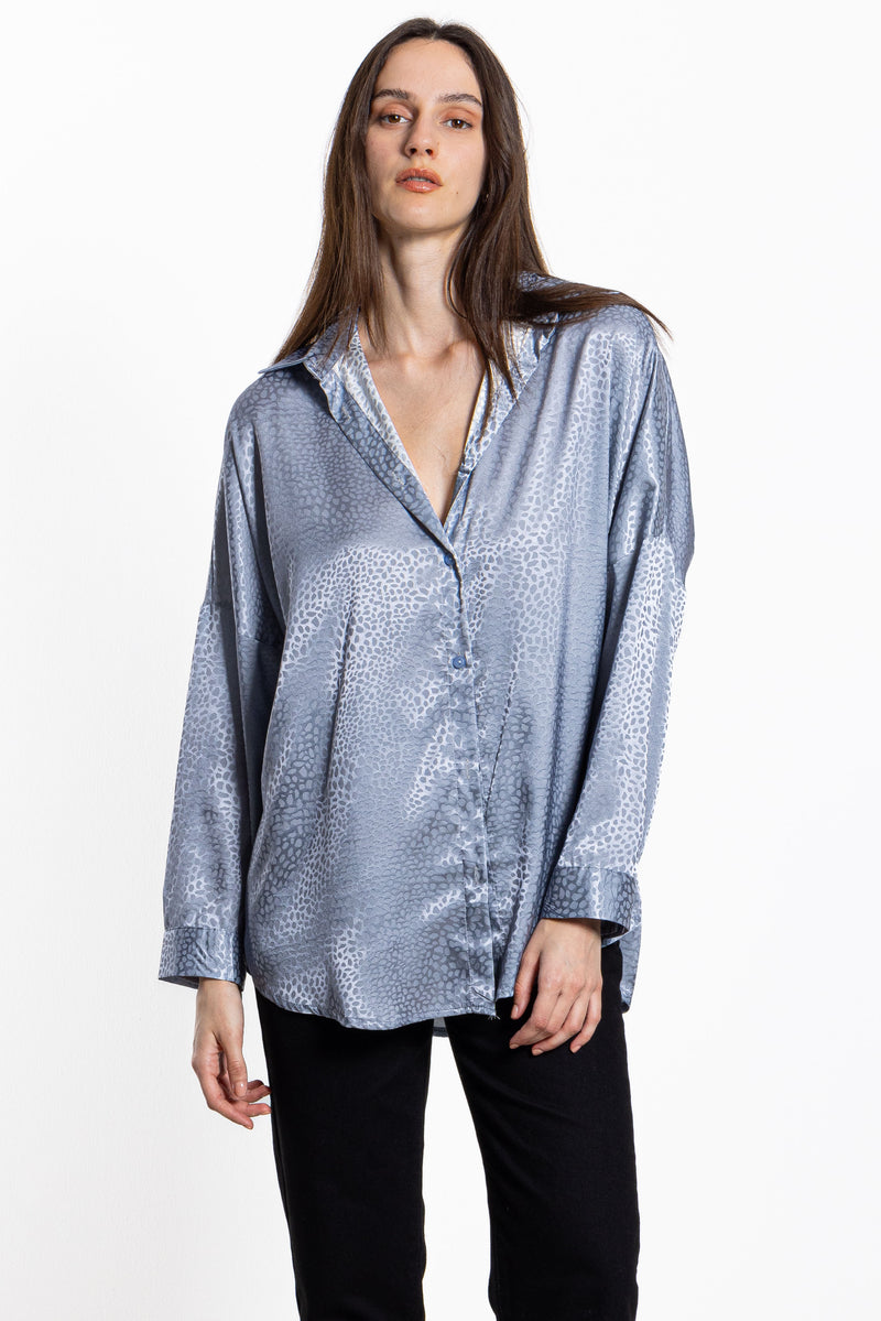 TEXTURED SATIN SHIRT