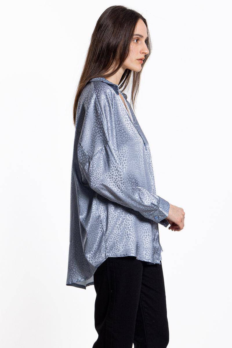 TEXTURED SATIN SHIRT