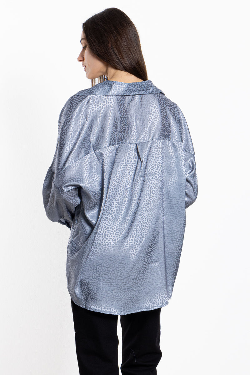 TEXTURED SATIN SHIRT