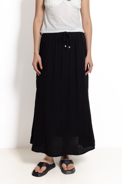 TEXTURED MAXI SKIRT