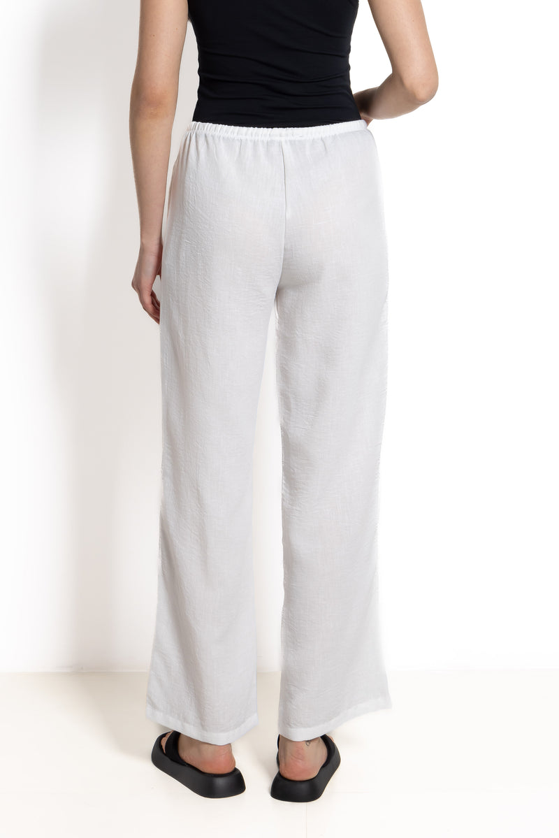 LINEN BLEND JOGGER WAIST TROUSERS