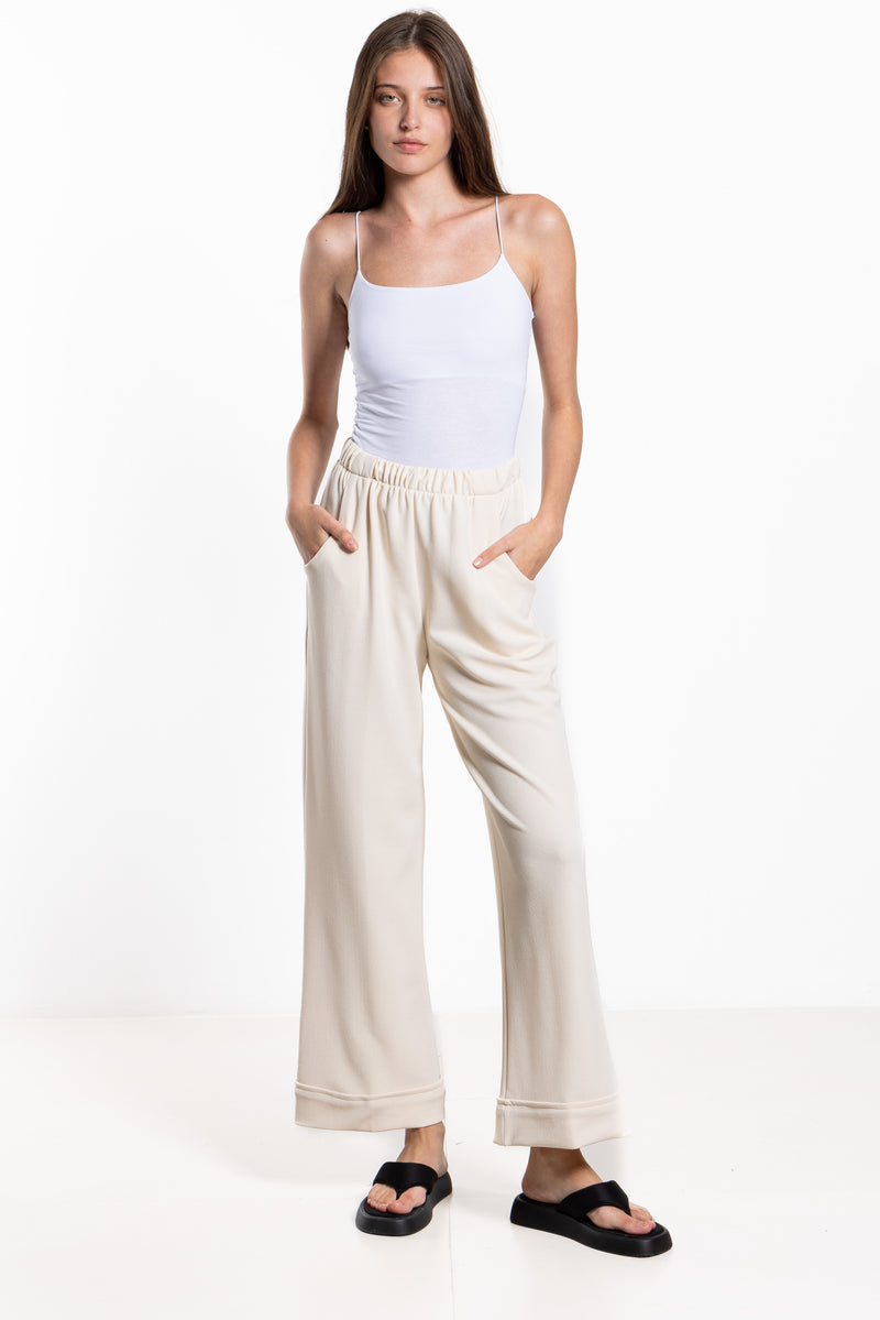 WIDE-LEG JOGGER WAIST TROUSERS