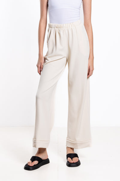 WIDE-LEG JOGGER WAIST TROUSERS