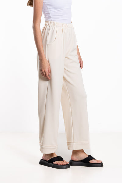 WIDE-LEG JOGGER WAIST TROUSERS