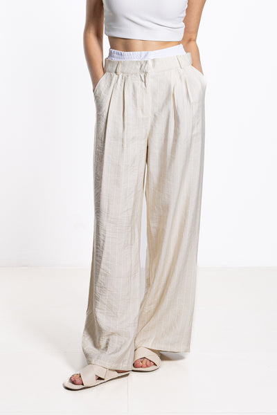 LIGHTWEIGHT STRIPED TROUSERS