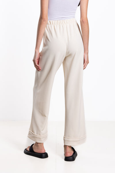 WIDE-LEG JOGGER WAIST TROUSERS