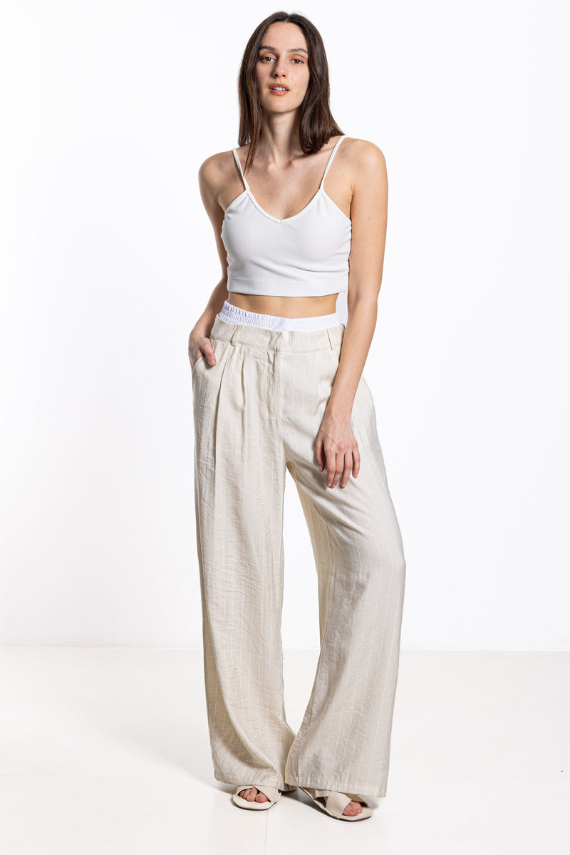 LIGHTWEIGHT STRIPED TROUSERS