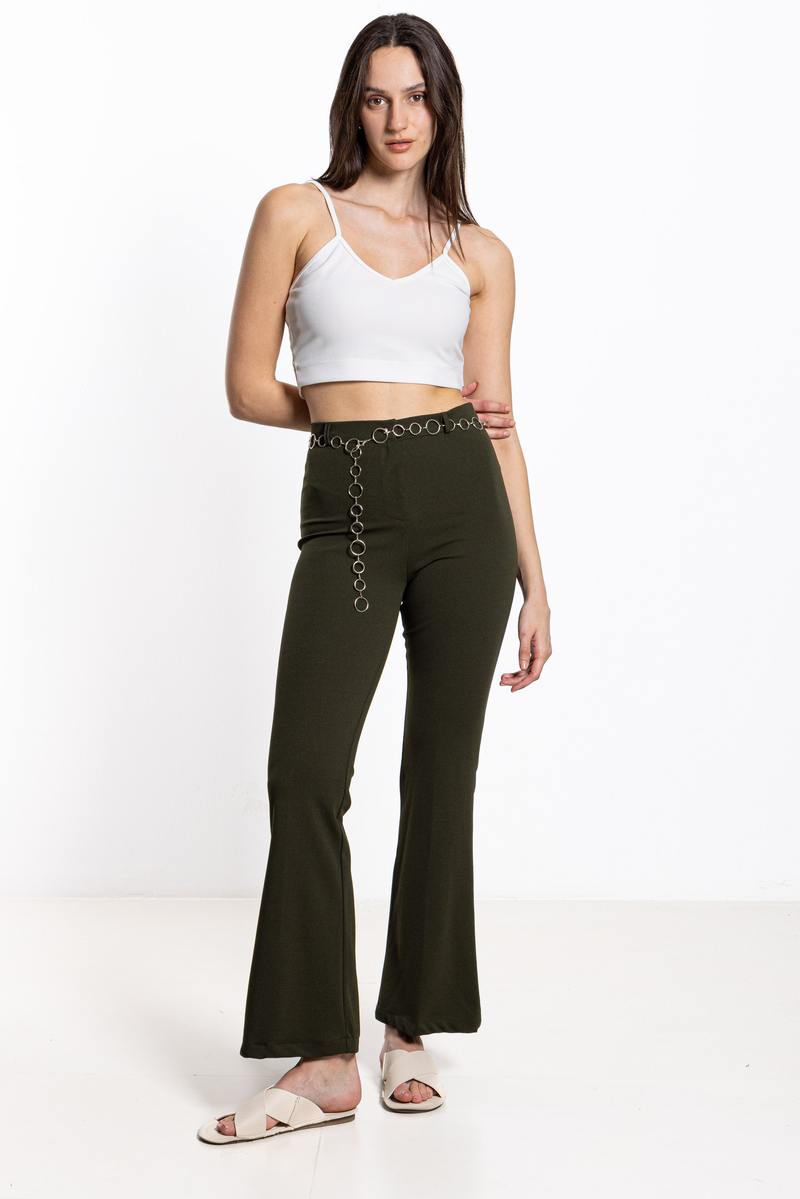 HIGH-WAIST TROUSERS WITH BELT