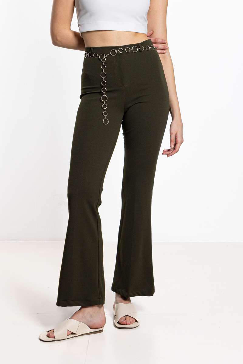 HIGH-WAIST TROUSERS WITH BELT