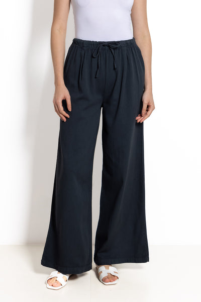 WIDE-LEG JOGGER WASIT DENIM TROUSERS