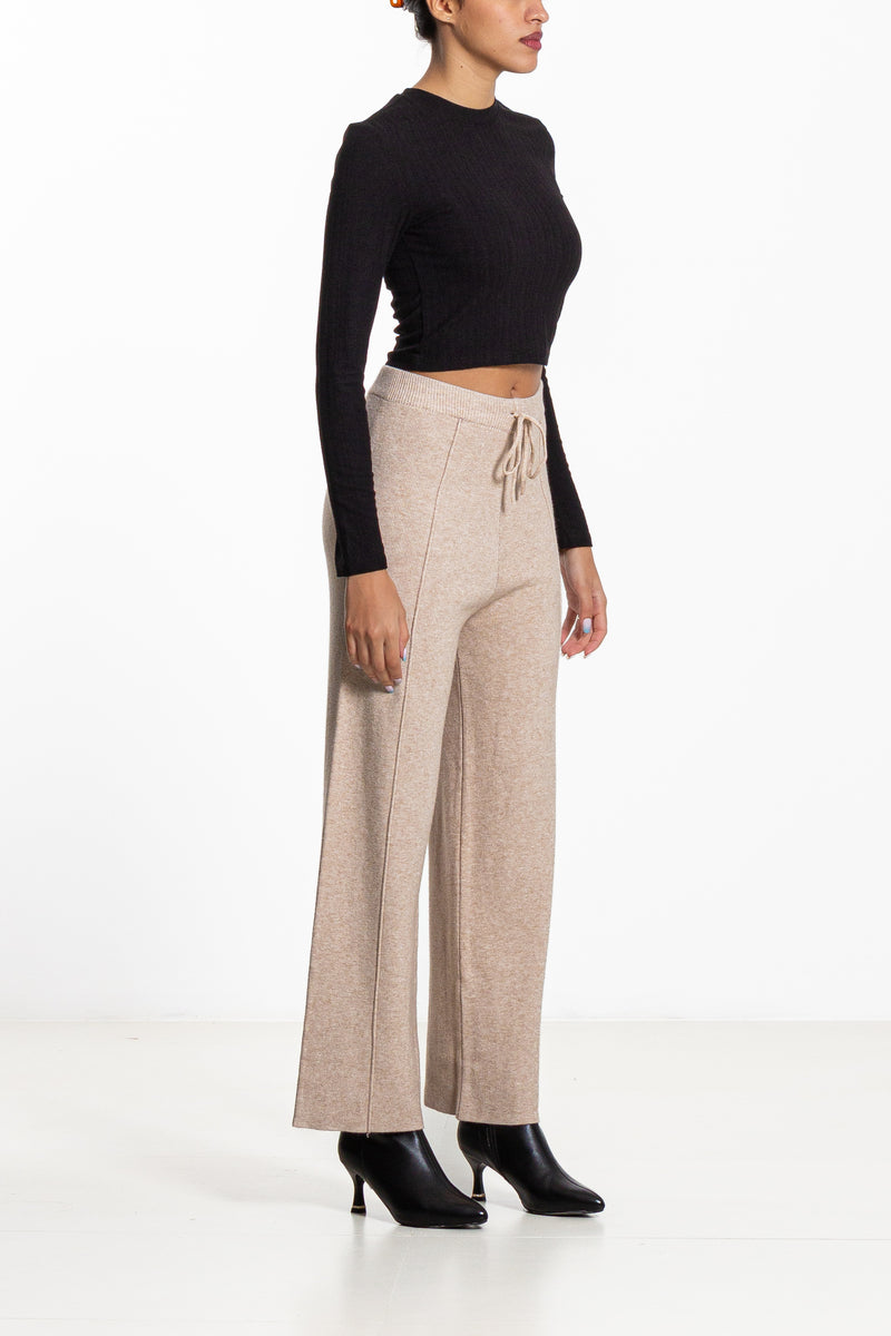 TEXTURED KNIT TROUSERS