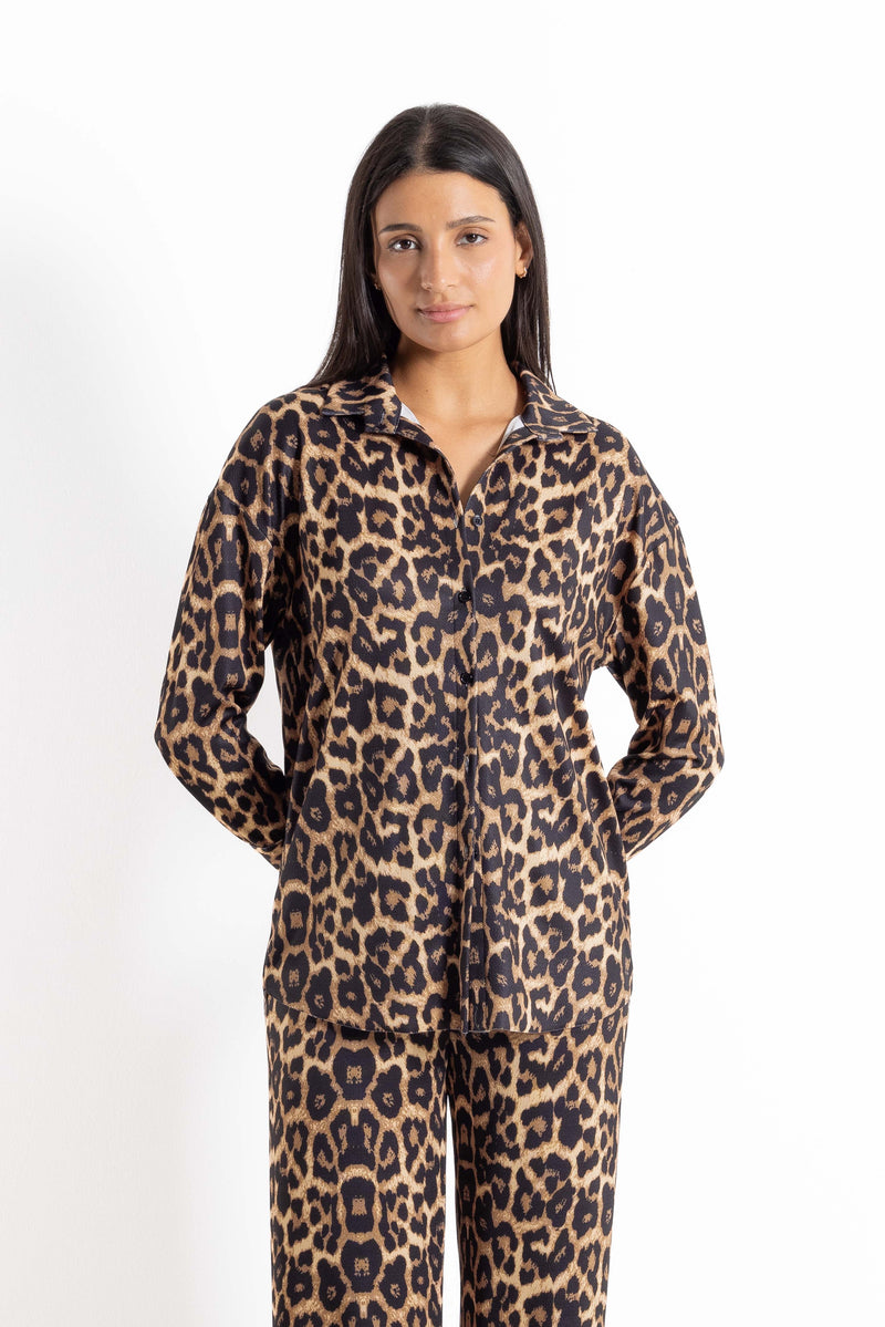 ANIMAL PRINT SATIN SET