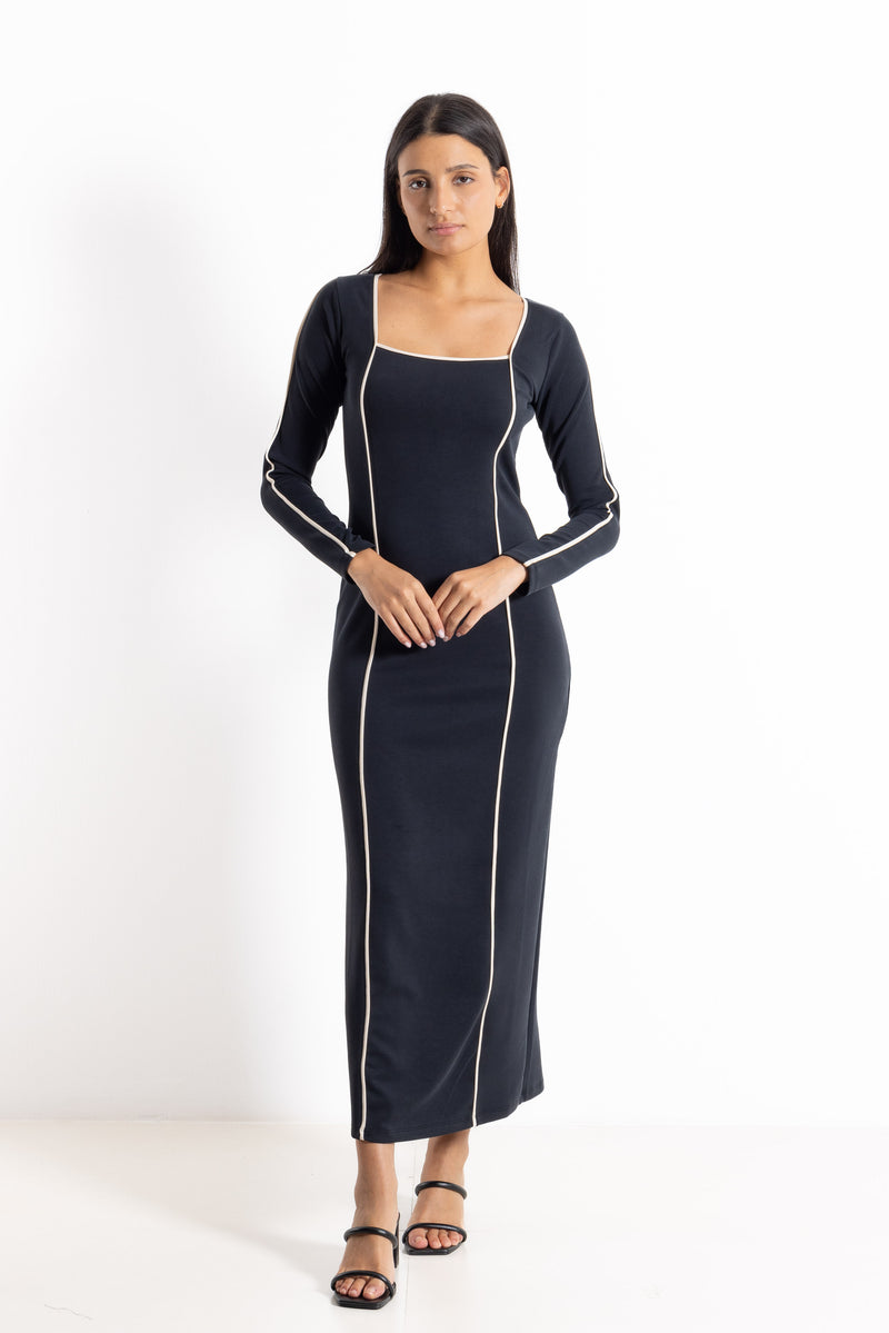 SOFT FITTED LONG DRESS