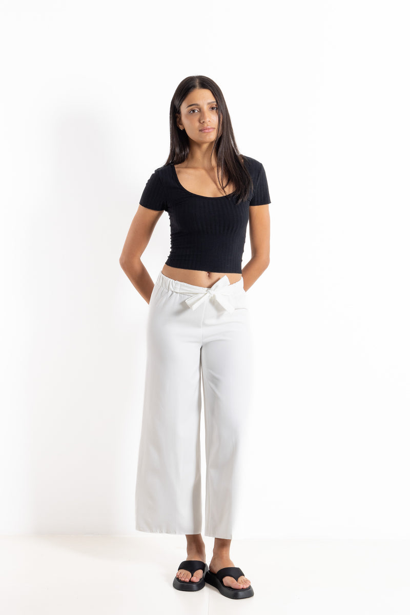 BELTED COMFORT TROUSERS