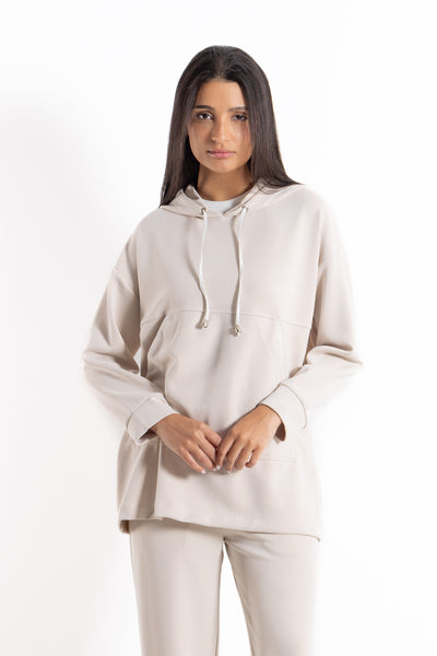 DETAILED LONG HOODIE SET