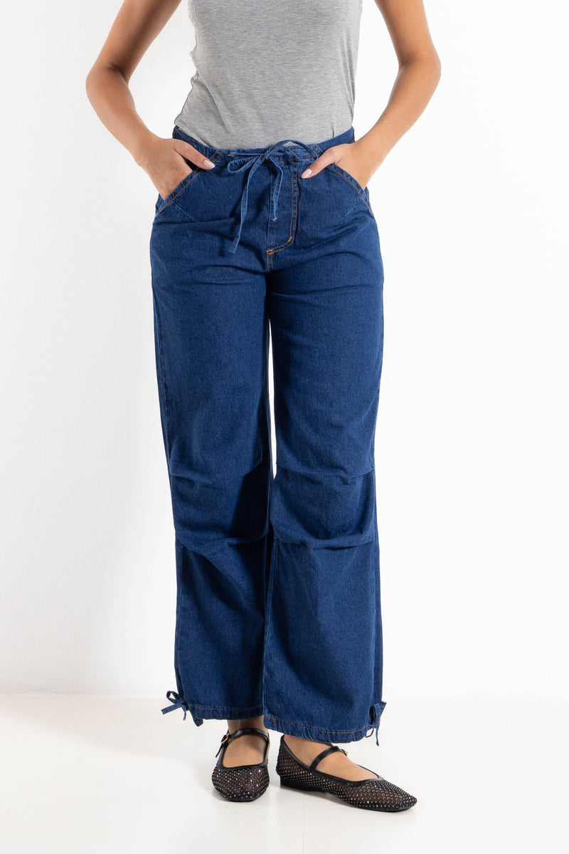 COMFORT-FIT DENIM TROUSERS