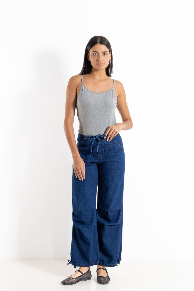 COMFORT-FIT DENIM TROUSERS