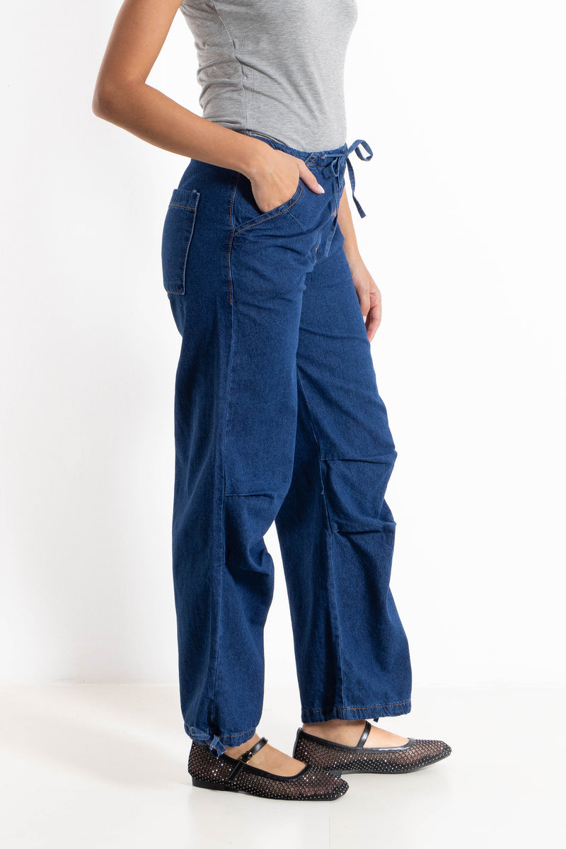 COMFORT-FIT DENIM TROUSERS