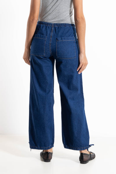 COMFORT-FIT DENIM TROUSERS