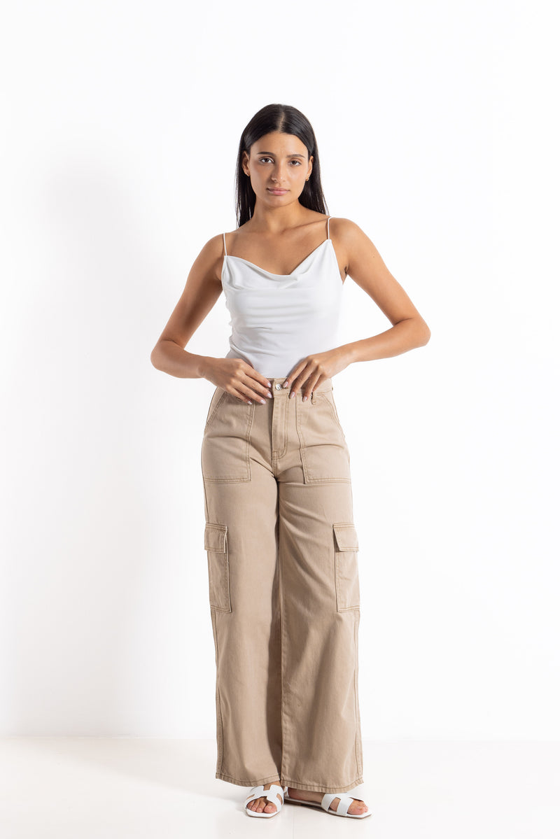 STRAIGHT-FIT CARGO TROUSERS