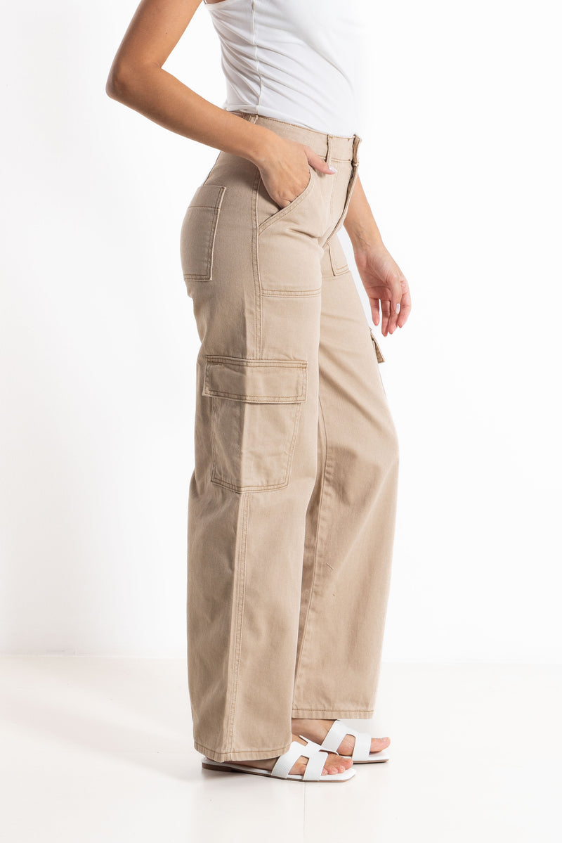 STRAIGHT-FIT CARGO TROUSERS