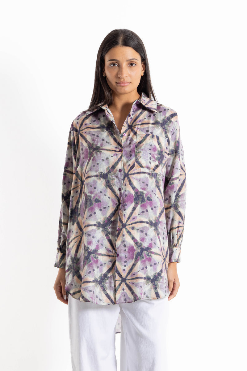 ABSTRACT PRINT COMFORT SHIRT