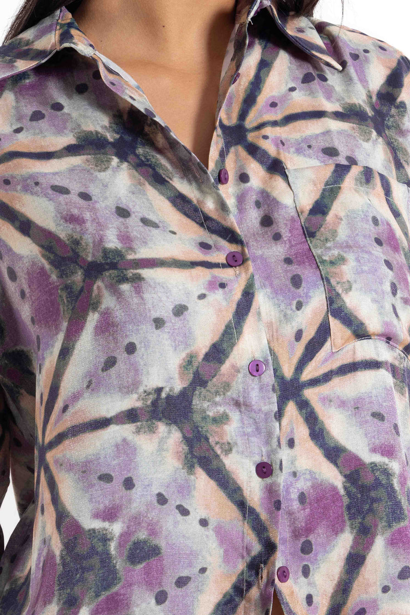 ABSTRACT PRINT COMFORT SHIRT