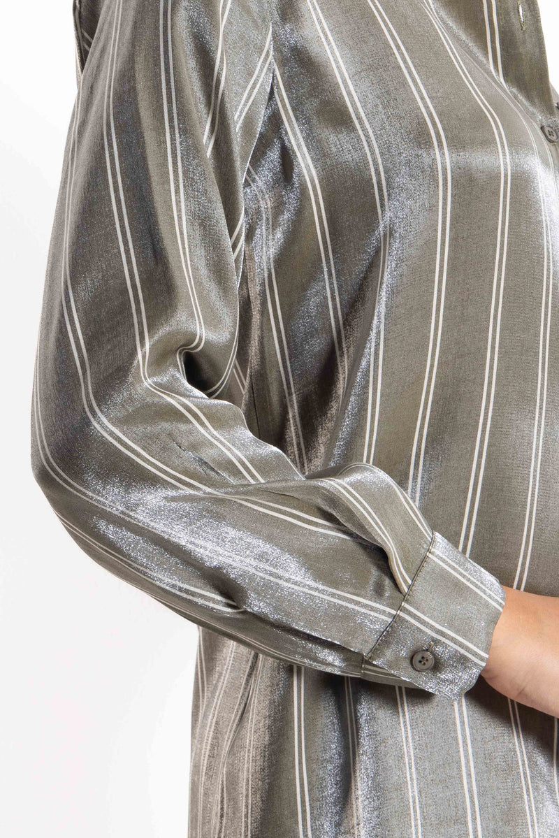 STRIPED SATIN SHIRT