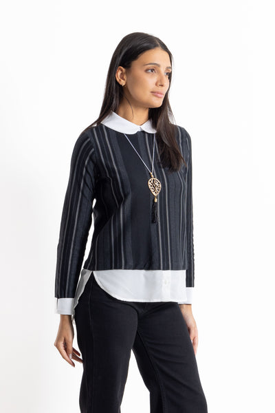 DOUBLE LAYERED TOP WITH NECKLACE