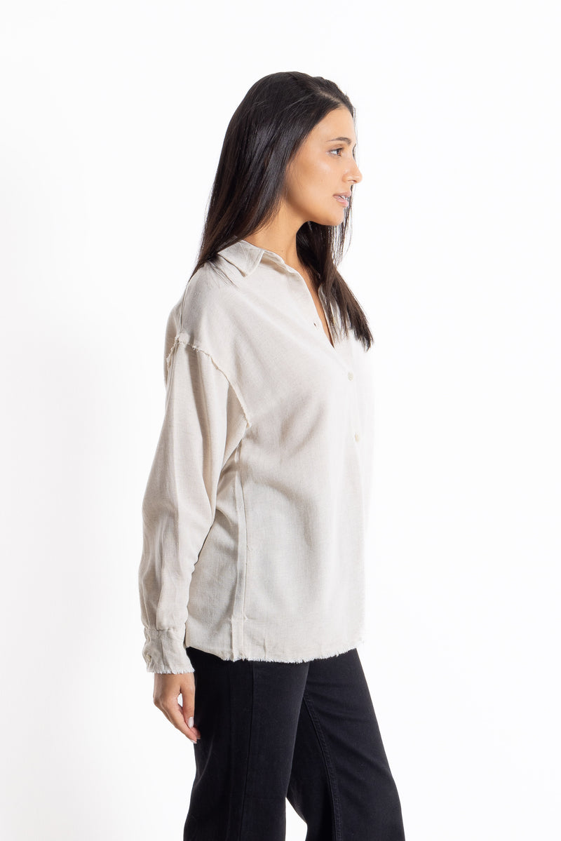 LINEN BLEND COMFORT SHIRT