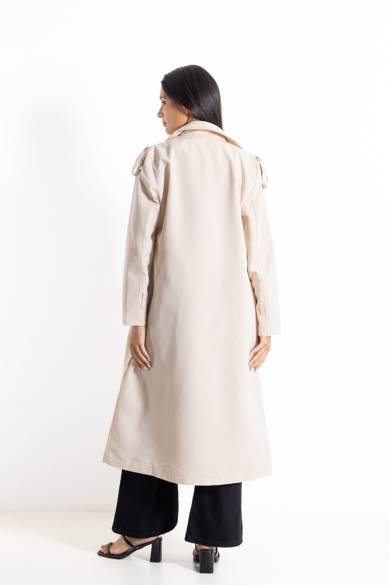 DETAILED LONG TRENCH COAT