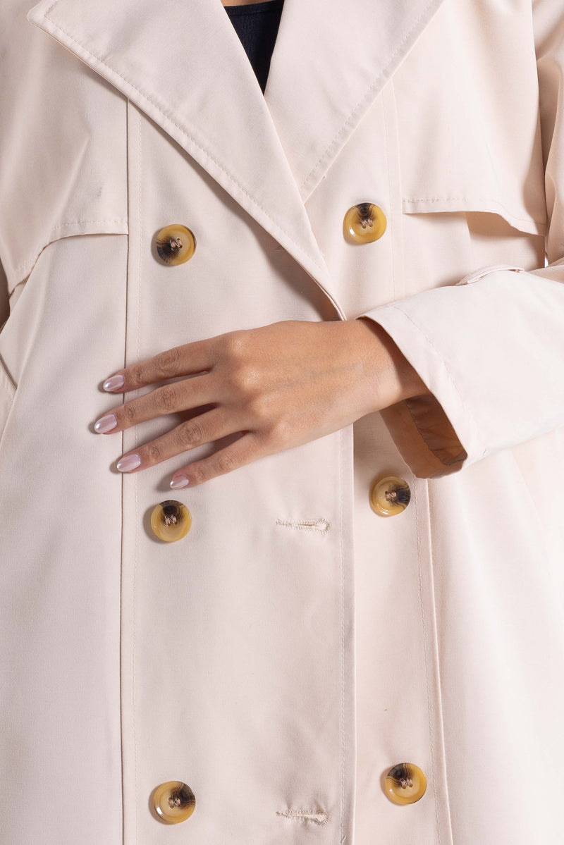 DETAILED LONG TRENCH COAT