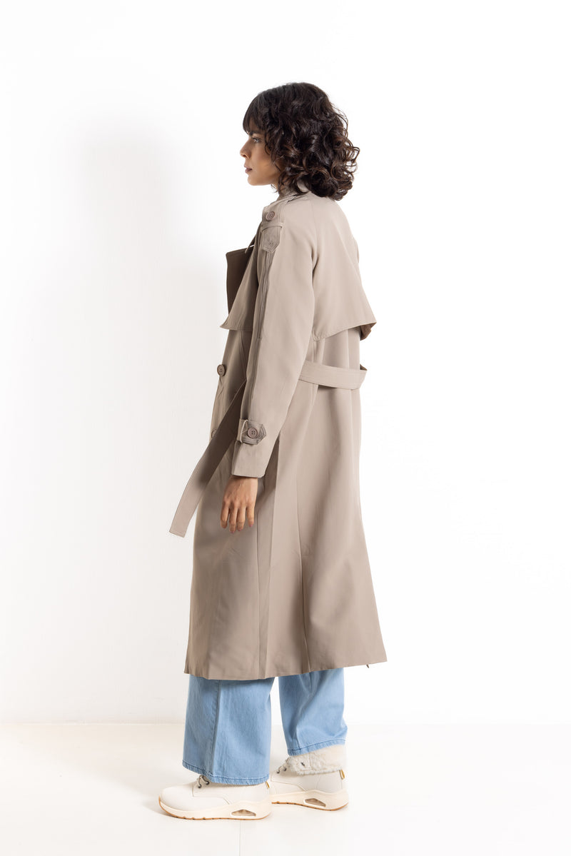 LONG BELTED TRENCH COAT