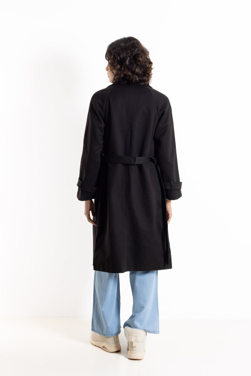 DETIALED TWILL COAT