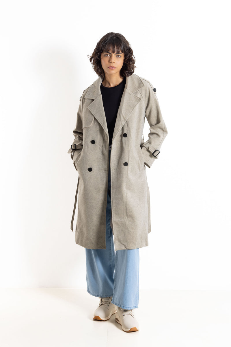 TEXTURED LONG COAT