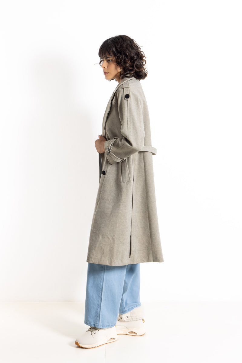 TEXTURED LONG COAT