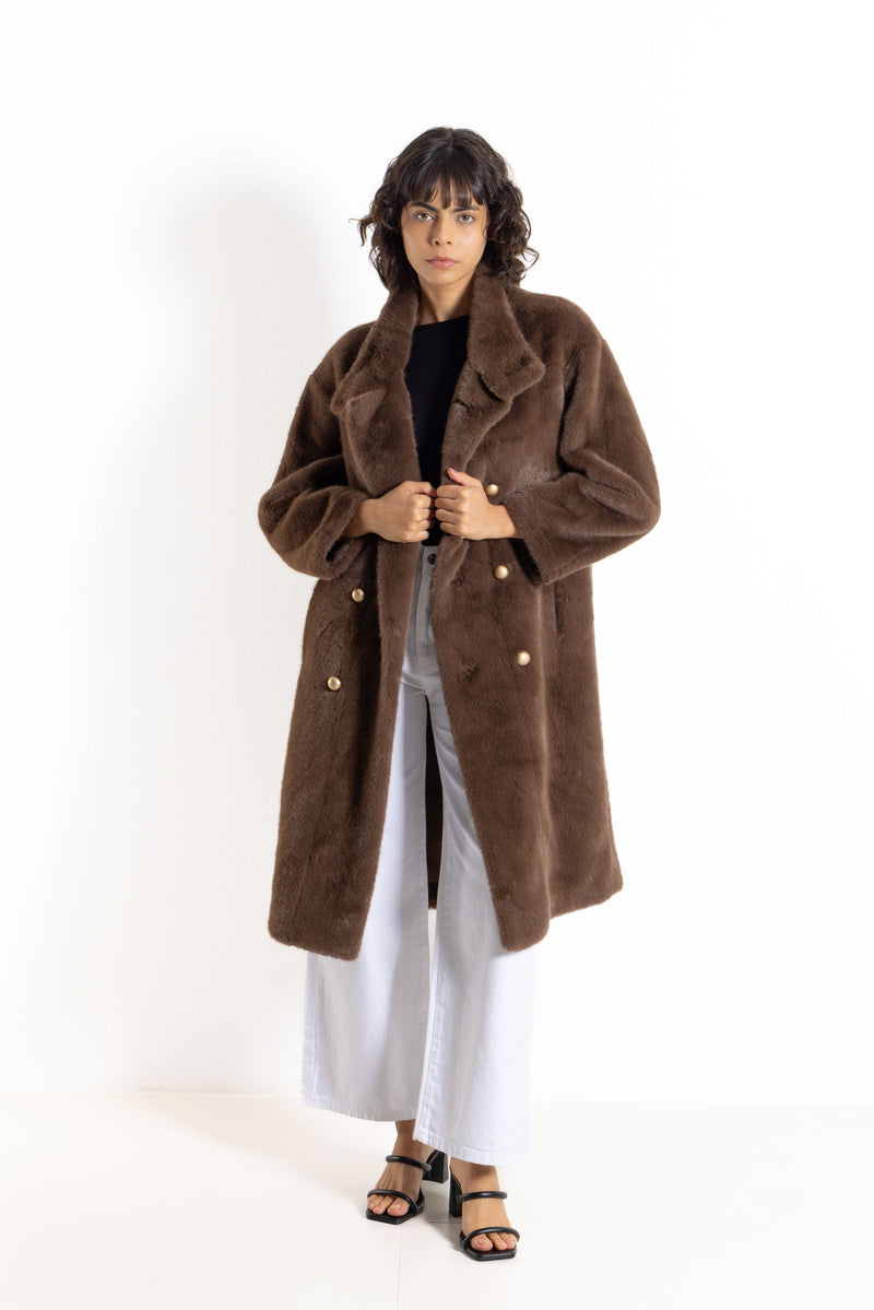 FAUX FUR OVERSIZED COAT