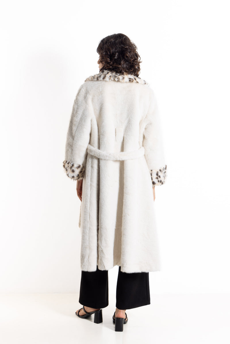 FAUX FUR DETAILED COAT