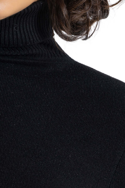 FINE KNIT TURTLE NECK TOP