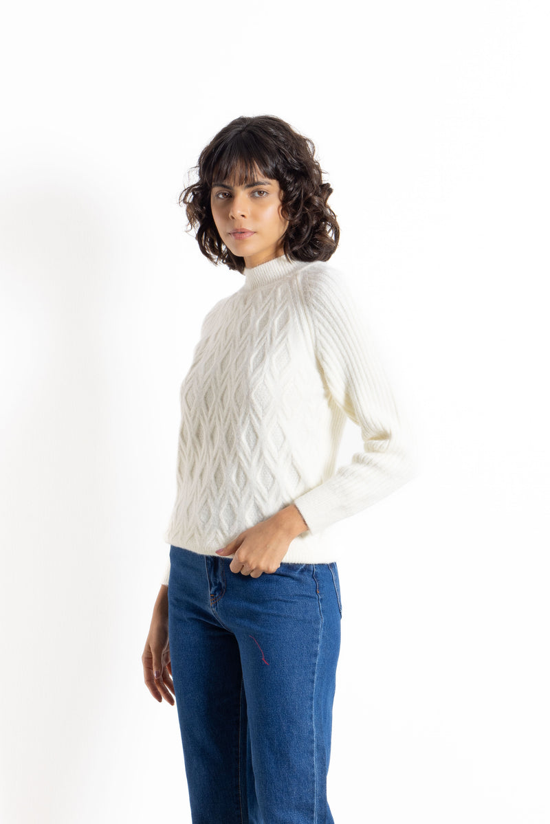 CABLE-KNIT SWEATER