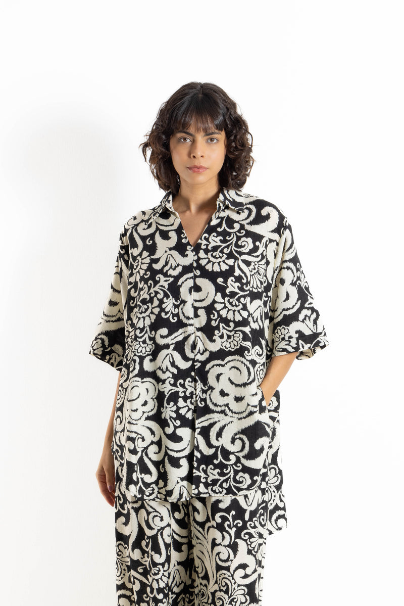 ETHNIC PRINT SHIRT SET