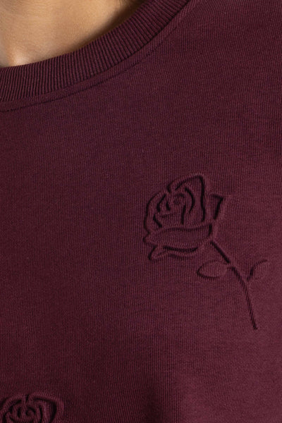 DETAILED EMBOSSED SWEATSHIRT